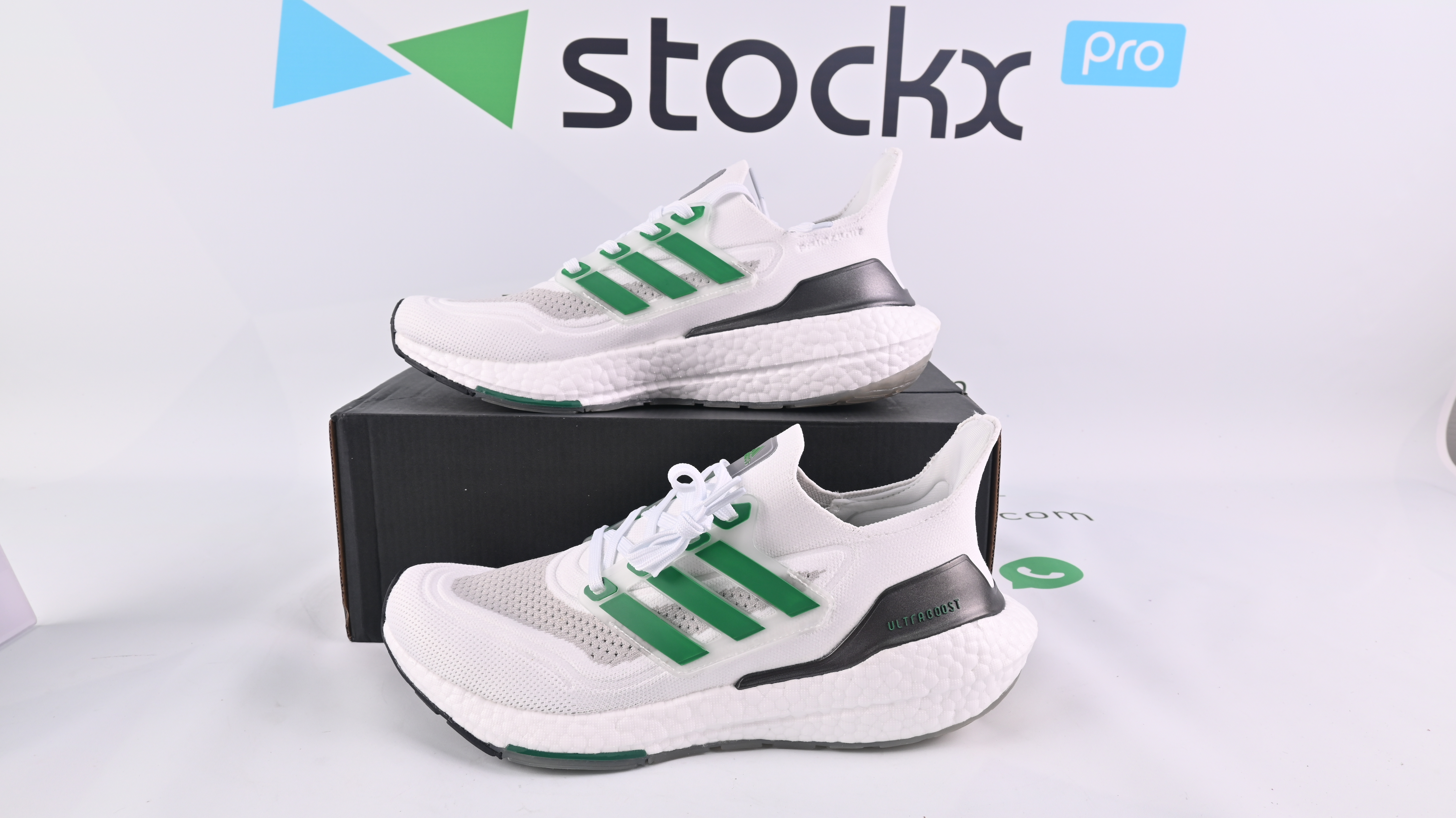 Best Replica adidas Ultra Boost 21 White Sub Green FZ2326 - Colareps