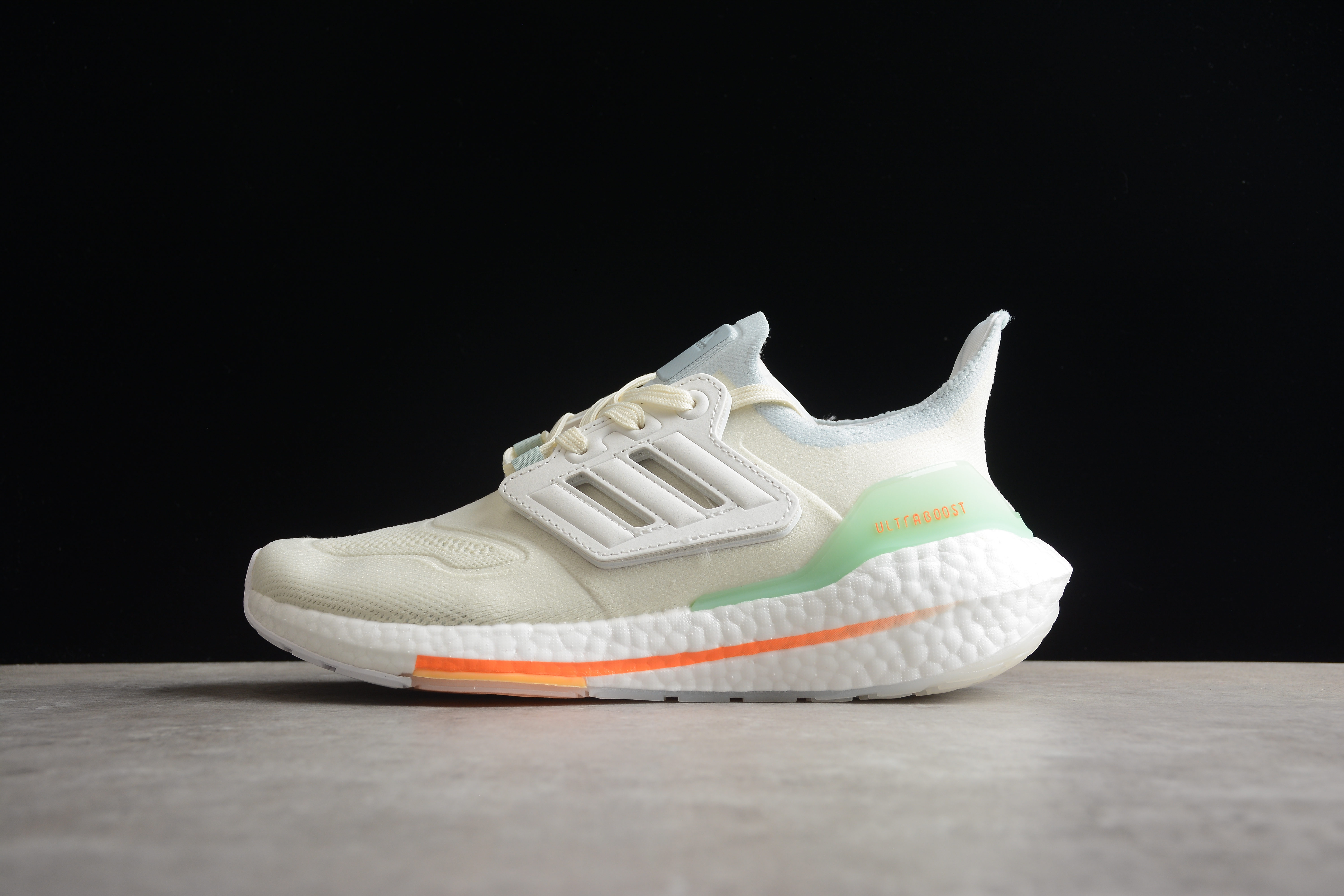 Best Replica adidas Ultra Boost 22 White Blue Tint Orange GY6227 - Colareps