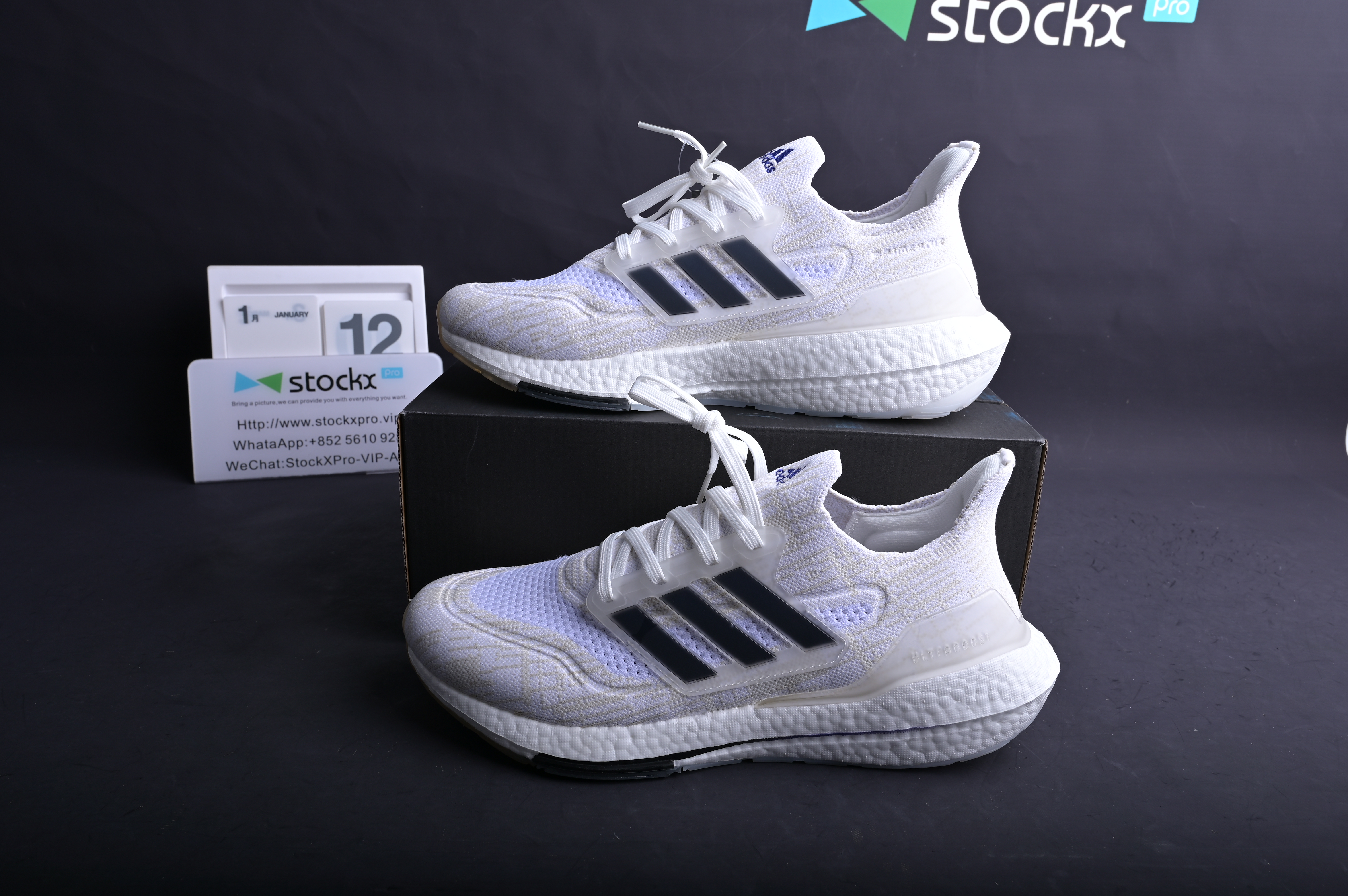 Best Replica adidas Ultra Boost 21 Primeblue Non Dyed Black Stripes (W) FY0837 - Colareps