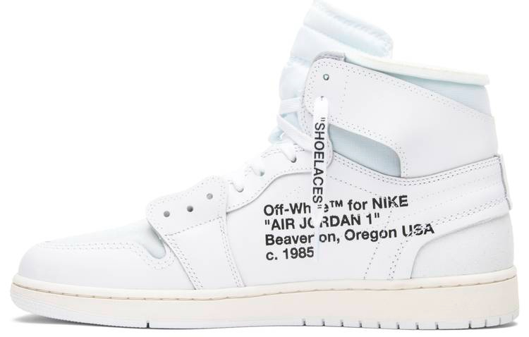Best Replica Off-White x Air Jordan 1 Retro High OG  White  2018 AQ0818-100 - Colareps