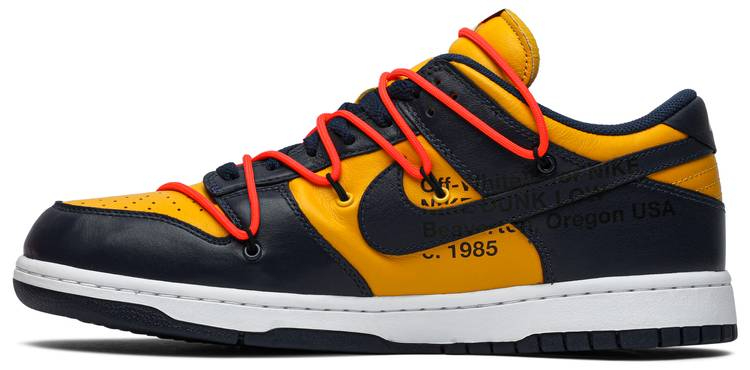 Best Replica Off-White x Dunk Low  University Gold  CT0856-700 - Colareps