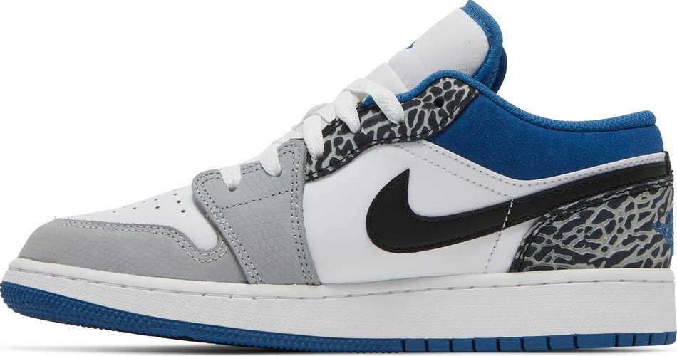 Best Replica Air Jordan 1 Low SE GS  True Blue  DQ2514-140 - Colareps