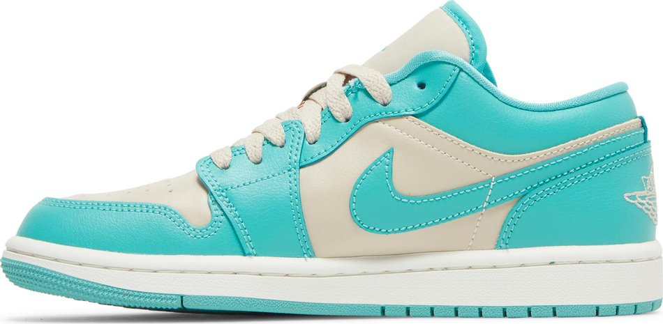Best Replica Air Jordan 1 Low  Tropical Teal Sandy Beige  DC0774-131 - Colareps