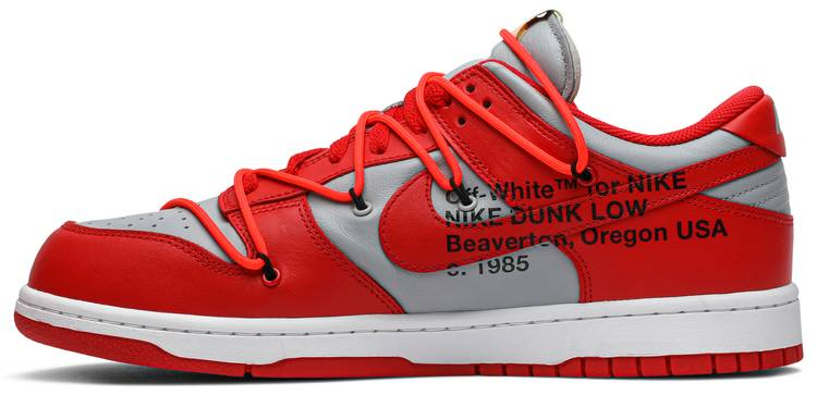 Best Replica Off-White x Dunk Low  University Red  CT0856-600 - Colareps