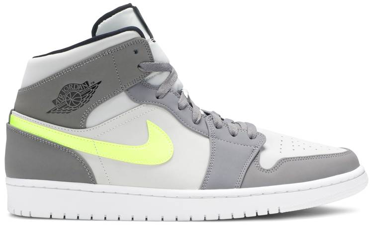 Best Replica Air Jordan 1 Mid  Gun Smoke Volt  554724-072 - Colareps