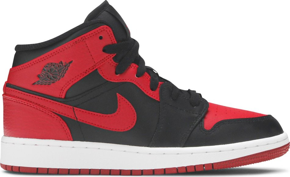 Best Replica Air Jordan 1 Mid GS  Banned  554725-074 - Colareps