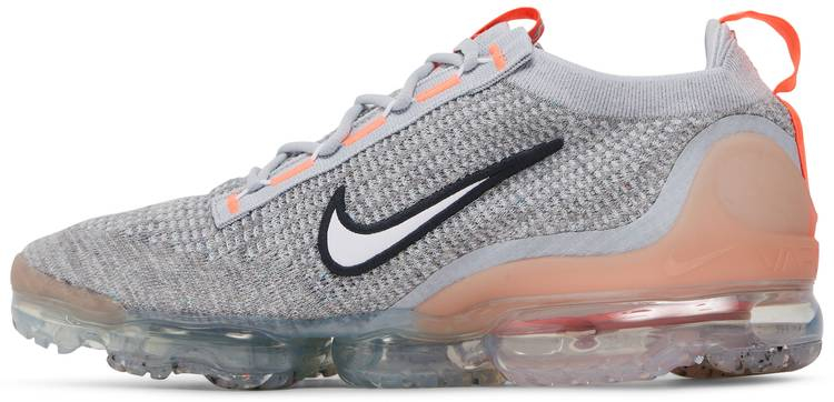 Best Replica Air VaporMax 2021 Flyknit  Grey Fog Bright Mango  DH4084-002 - Colareps