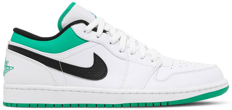 Best Replica Air Jordan 1 Low  White Lucky Green  553558-129 - Colareps