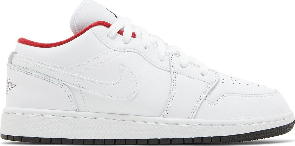 Best Replica Air Jordan 1 Low GS White Red 553560-164 - Colareps