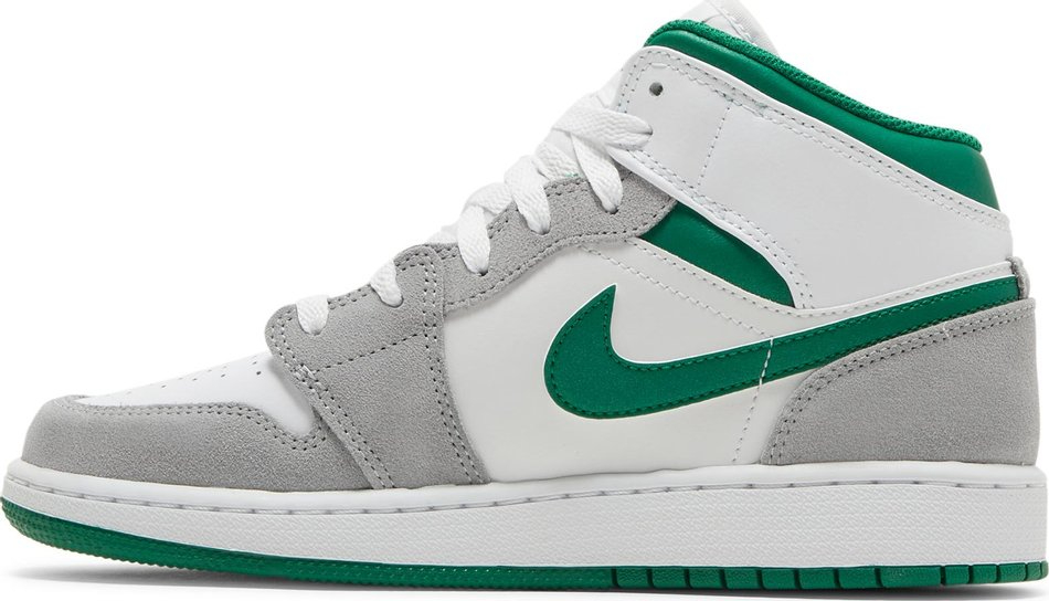 Best Replica Air Jordan 1 Mid SE GS  Grey Pine Green  DC7248-103 - Colareps