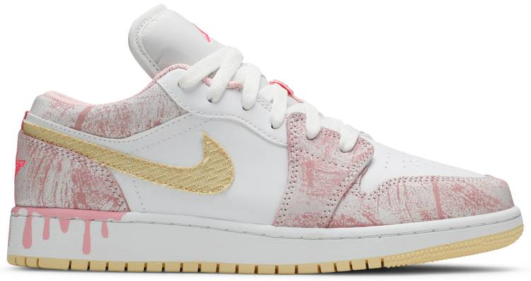 Best Replica Air Jordan 1 Low GS  Strawberry Ice Cream  CW7104-601 - Colareps
