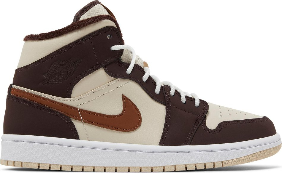 Best Replica Wmns Air Jordan 1 Mid SE  Cream Dark Chocolate  DO6699-200 - Colareps