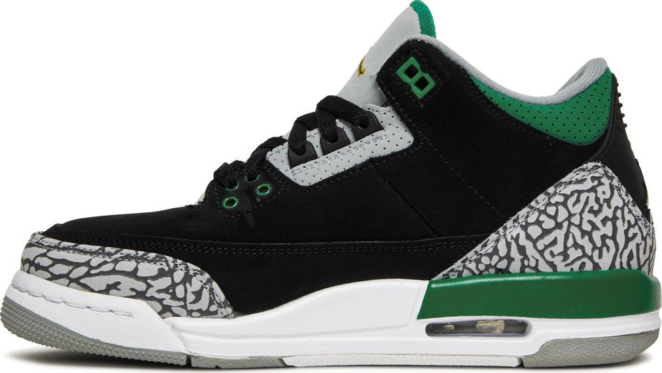 Best Replica Air Jordan 3 Retro GS  Pine Green  398614-030 - Colareps