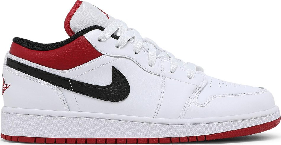 Best Replica Air Jordan 1 Low GS  White Gym Red  553560-118 - Colareps