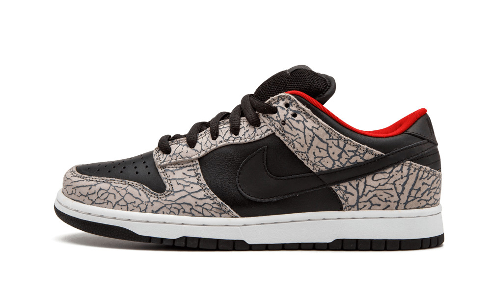 Best Replica Supreme x Dunk Low Pro SB  Black Cement  304292-131 - Colareps
