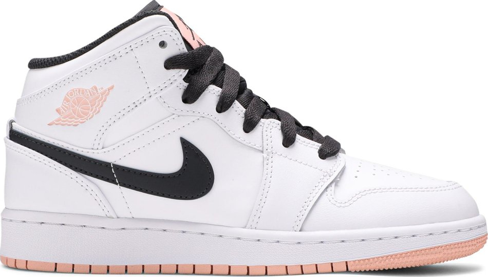 Best Replica Air Jordan 1 Mid GS  White Arctic Orange  554725-180 - Colareps