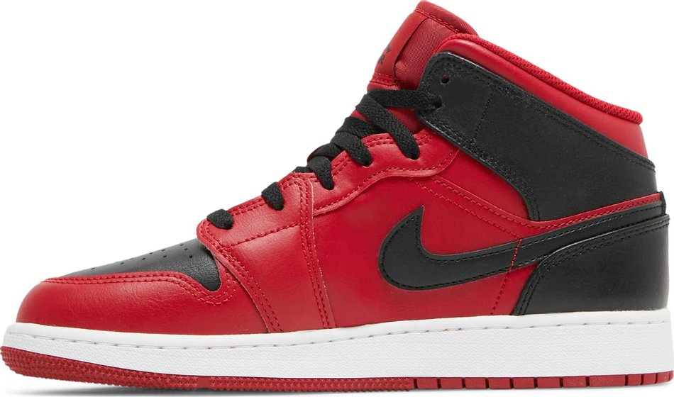 Best Replica Air Jordan 1 Mid GS  Reverse Bred  554725-660 - Colareps