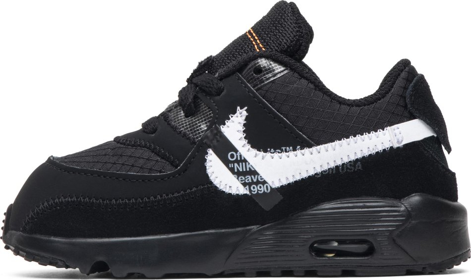 Best Replica Off-White x Air Max 90 TD  Black  BV0852-001 - Colareps