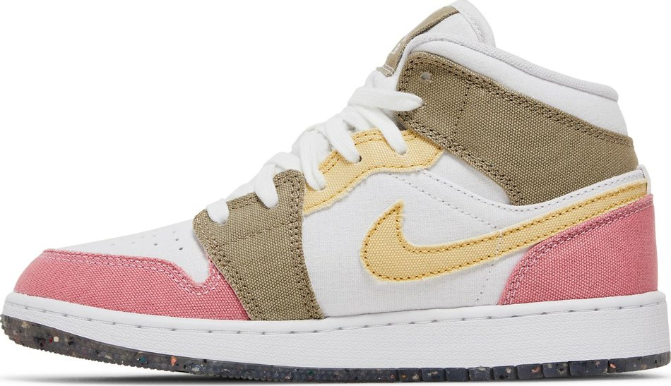 Best Replica Air Jordan 1 Mid SE GS  Pastel Grind  DJ0338-100 - Colareps