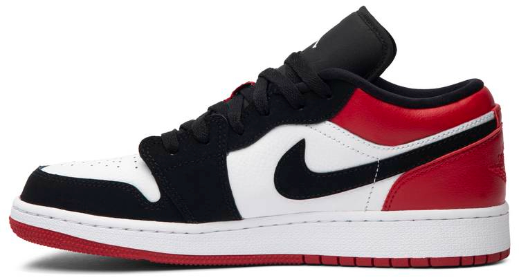 Best Replica Air Jordan 1 Low GS  Black Toe  553560-116 - Colareps
