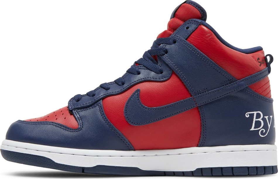 Best Replica Supreme x Dunk High SB  By Any Means   Red Navy  DN3741-600 - Colareps