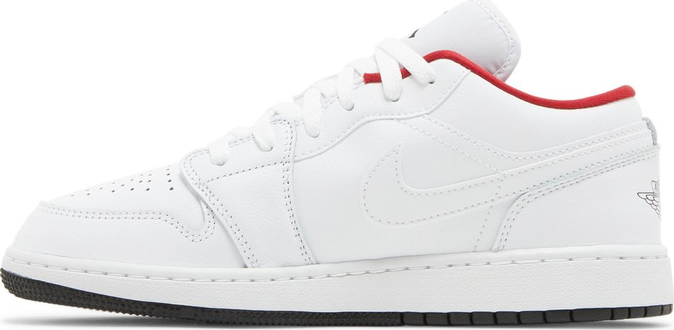 Best Replica Air Jordan 1 Low GS White Red 553560-164 - Colareps