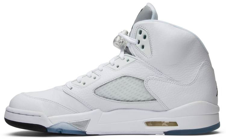 Best Replica Air Jordan 5 Retro  Metallic White  2015 136027-130 - Colareps
