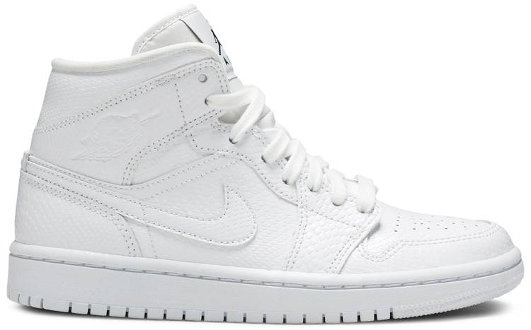 Best Replica Air Jordan 1 Mid  White Snakeskin  BQ6472-110 - Colareps