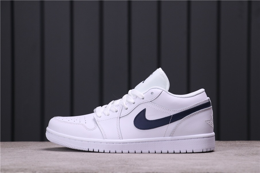 Best Replica Air Jordan 1 Low  White Obsidian  553558-114 - Colareps