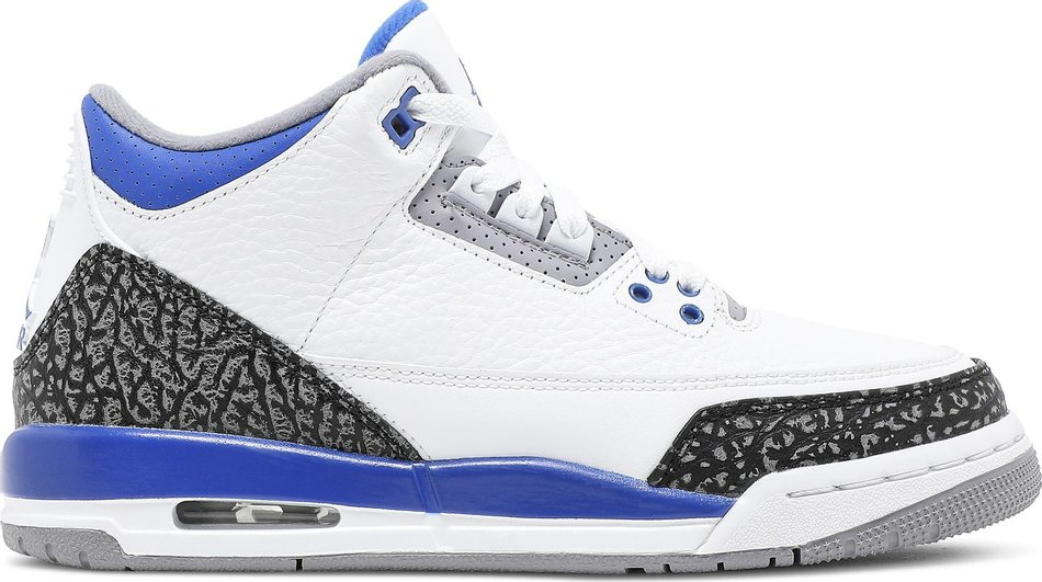 Best Replica Air Jordan 3 Retro GS  Racer Blue  398614-145 - Colareps