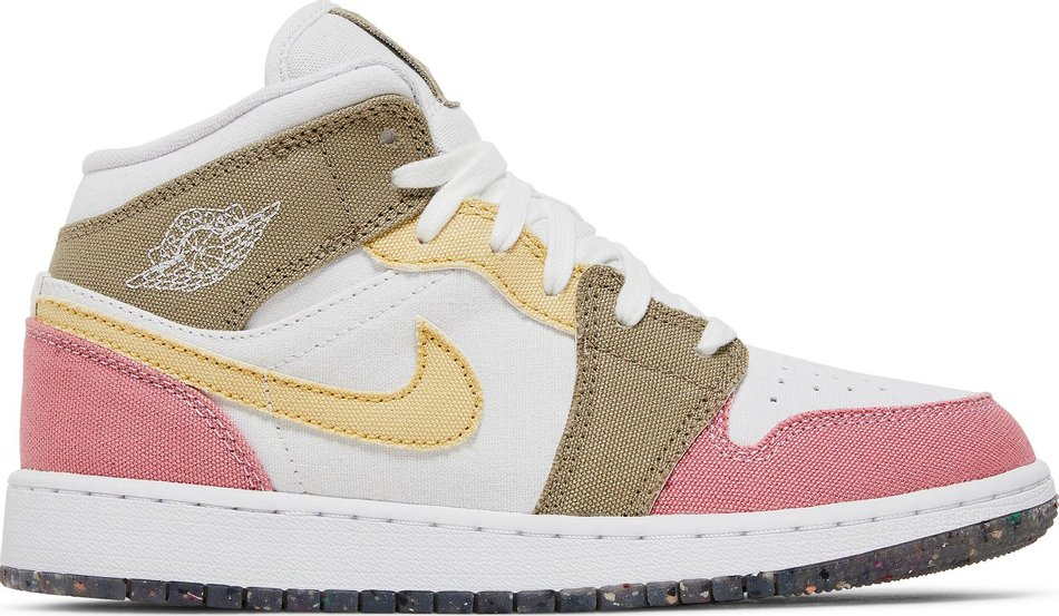 Best Replica Air Jordan 1 Mid SE GS  Pastel Grind  DJ0338-100 - Colareps