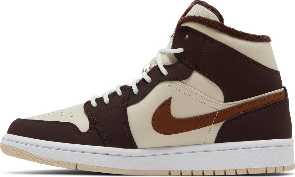 Best Replica Wmns Air Jordan 1 Mid SE  Cream Dark Chocolate  DO6699-200 - Colareps