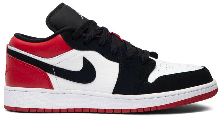 Best Replica Air Jordan 1 Low GS  Black Toe  553560-116 - Colareps