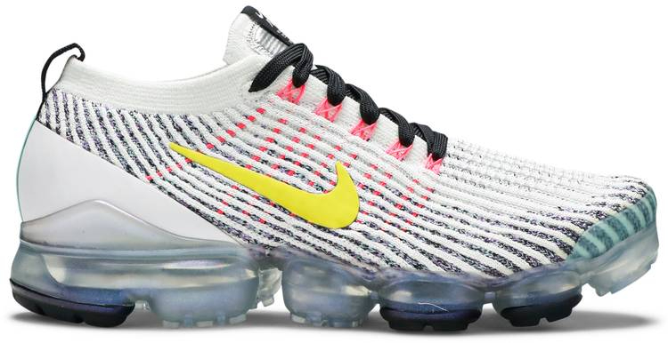 Best Replica Air VaporMax Flyknit 3  White Dynamic Yellow  AJ6900-103 - Colareps