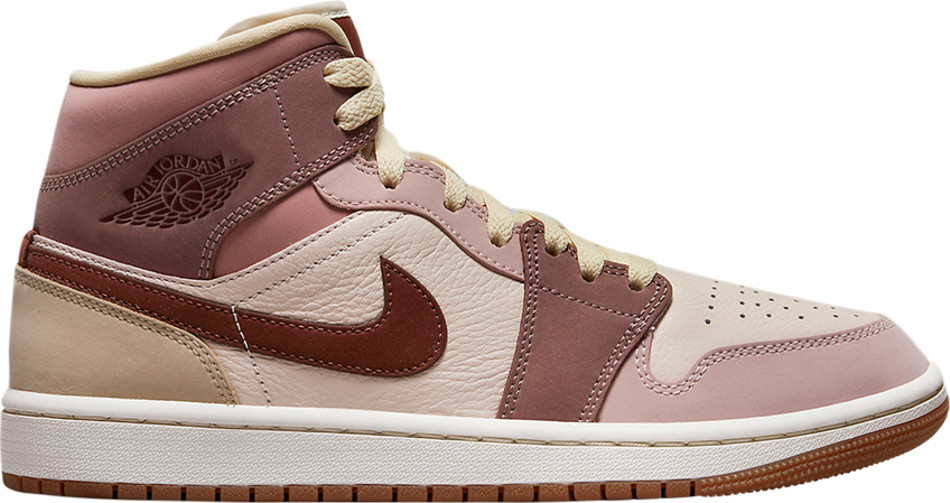 Best Replica Wmns Air Jordan 1 Mid SE  Dark Pony Smoky Mauve  DO7440-821 - Colareps