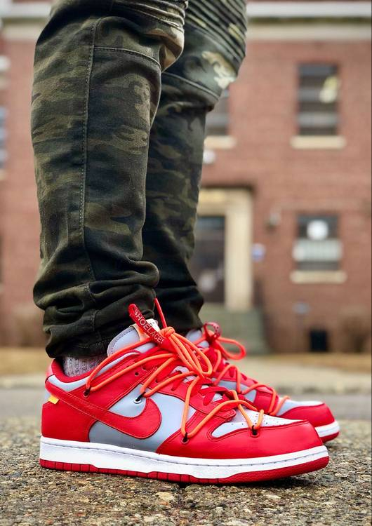 Best Replica Off-White x Dunk Low  University Red  CT0856-600 - Colareps