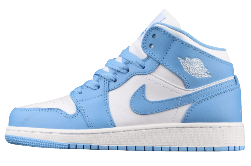 Best Replica Air Jordan 1 Mid University Blue White Shoes 554725-106 - Colareps
