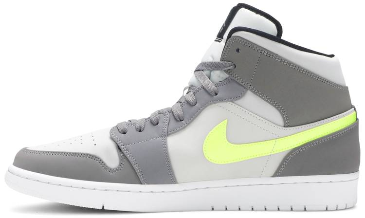 Best Replica Air Jordan 1 Mid  Gun Smoke Volt  554724-072 - Colareps