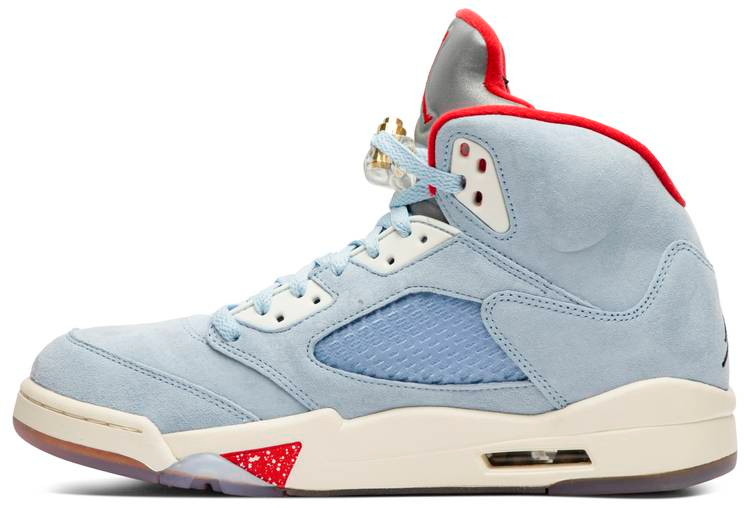 Best Replica Trophy Room x Air Jordan 5 Retro  Ice Blue  CI1899-400 - Colareps