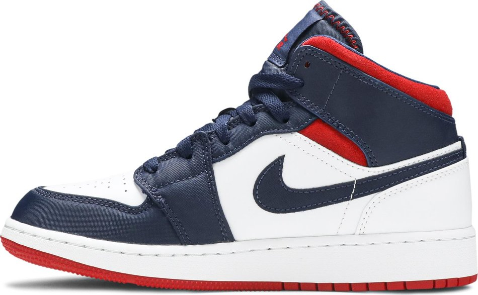 Best Replica Air Jordan 1 Mid GS  USA Olympic  BQ6931-104 - Colareps