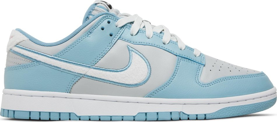 Best Replica Dunk Low  Fleece Swoosh   Light Blue  FB1871-011 - Colareps