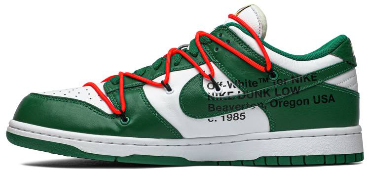Best Replica Off-White x Dunk Low  Pine Green  CT0856-100 - Colareps