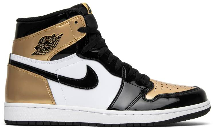 Best Replica Air Jordan 1 Retro High OG NRG  Gold Toe  861428-007 - Colareps