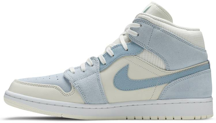Best Replica Air Jordan 1 Mid SE  Sail Light Blue  DA4666-100 - Colareps