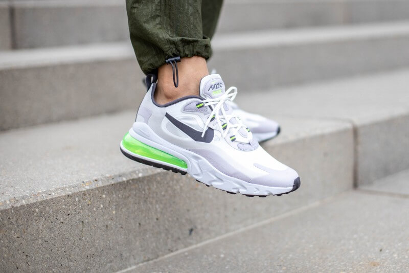 Best Replica Air Max 270 React  White Grey Electric Green  CI3866-100 - Colareps