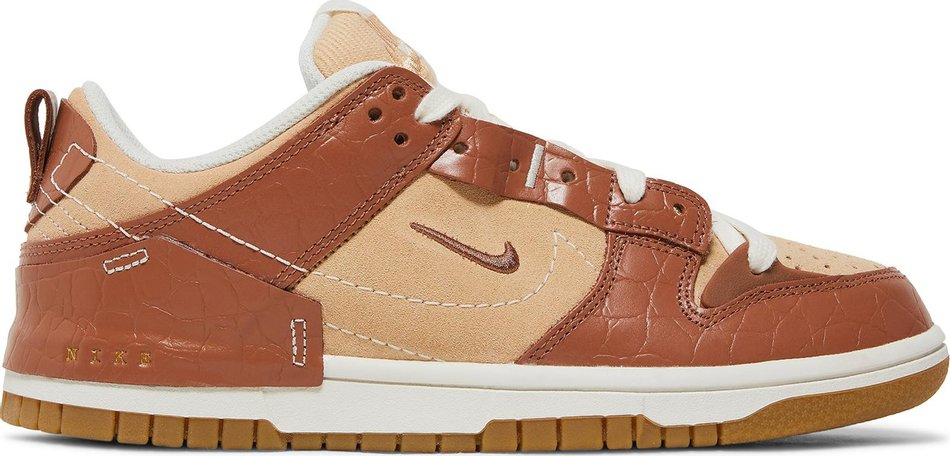 Best Replica Wmns Dunk Low Disrupt 2  Brown Crocodile  DV1026-215 - Colareps