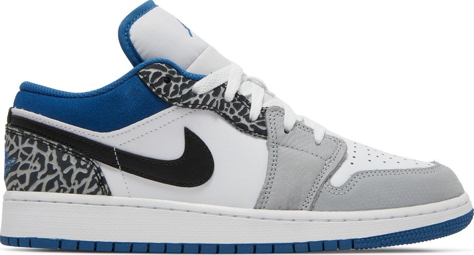 Best Replica Air Jordan 1 Low SE GS  True Blue  DQ2514-140 - Colareps