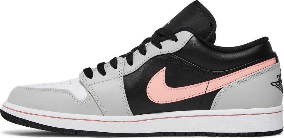 Best Replica Air Jordan 1 Low  Black Grey Fog Bleached Coral  553558-062 - Colareps