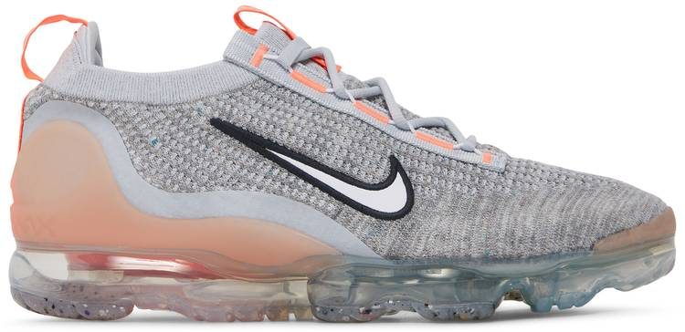 Best Replica Air VaporMax 2021 Flyknit  Grey Fog Bright Mango  DH4084-002 - Colareps