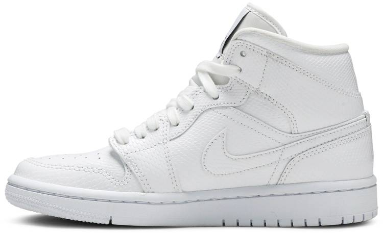 Best Replica Air Jordan 1 Mid  White Snakeskin  BQ6472-110 - Colareps